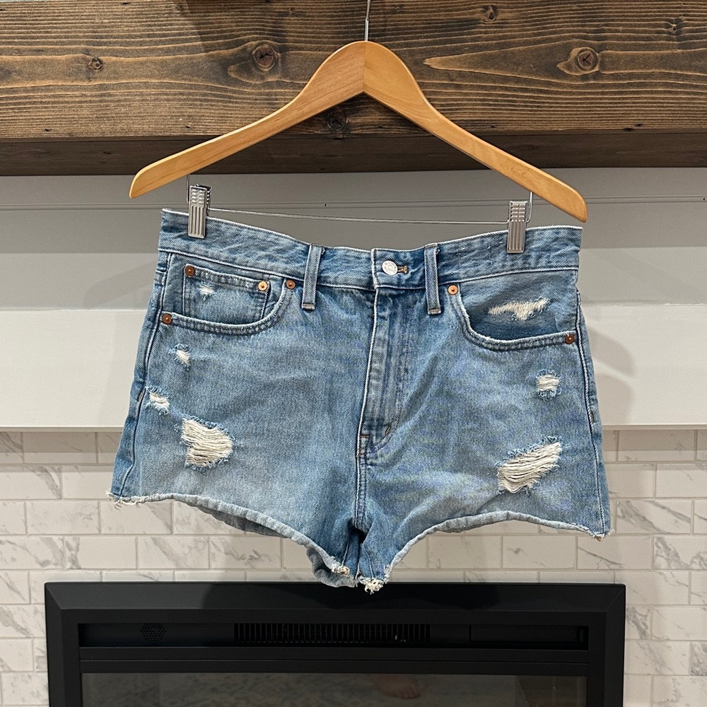 Madewell Blue Distressed relaxed denim Jean Shorts 2 for $20